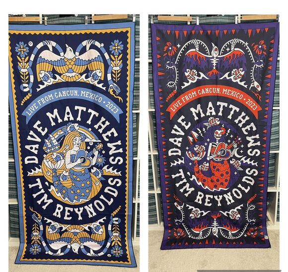 Other - Dave Matthews Tim Reynolds Tapestry Cancun Mexico 2023 Double Sided Day of Dead